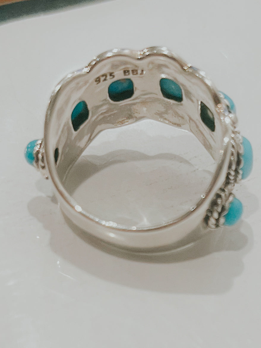 Turquoise Ring Size 7 - Smokin' Blues Turquoise