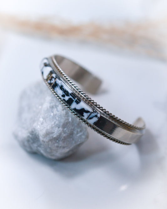 White Buffalo Cuff - Smokin' Blues Turquoise