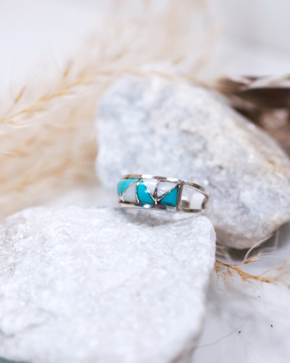 Turquoise Ring | Size 5 - Smokin' Blues Turquoise