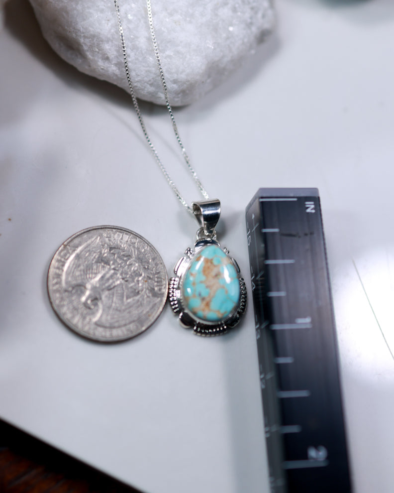Turquoise Pendant - Smokin' Blues Turquoise
