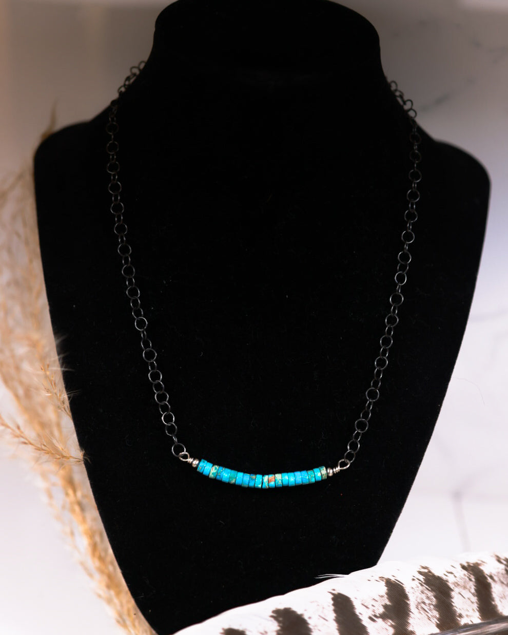 Turquoise Necklace - Smokin' Blues Turquoise