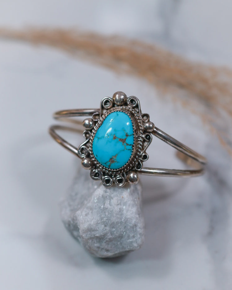Turquoise Cuff - Smokin' Blues Turquoise