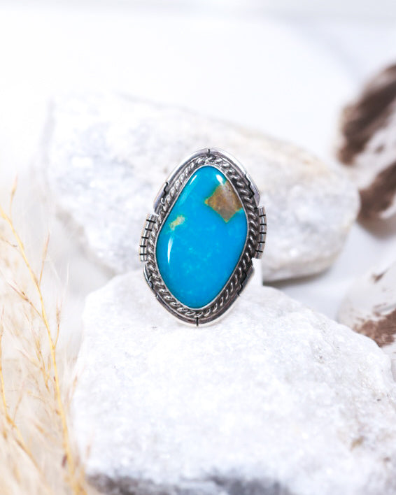 Turquoise Ring | Size 7 - Smokin' Blues Turquoise