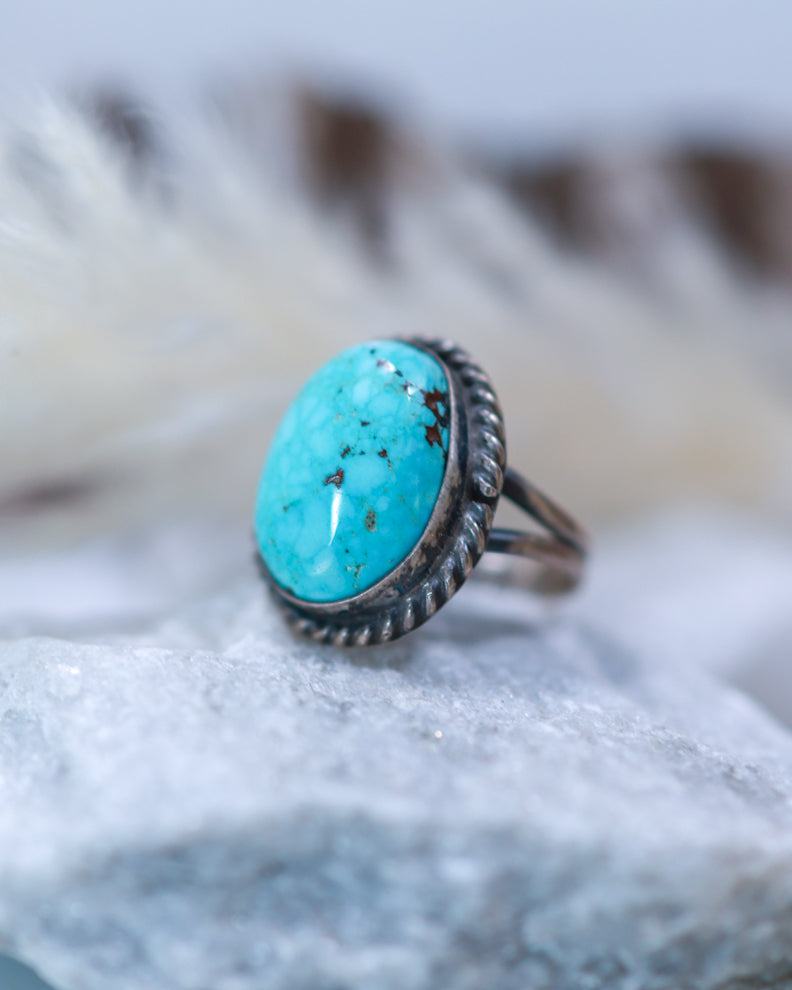 Turquoise Ring |Size 5 - Smokin' Blues Turquoise