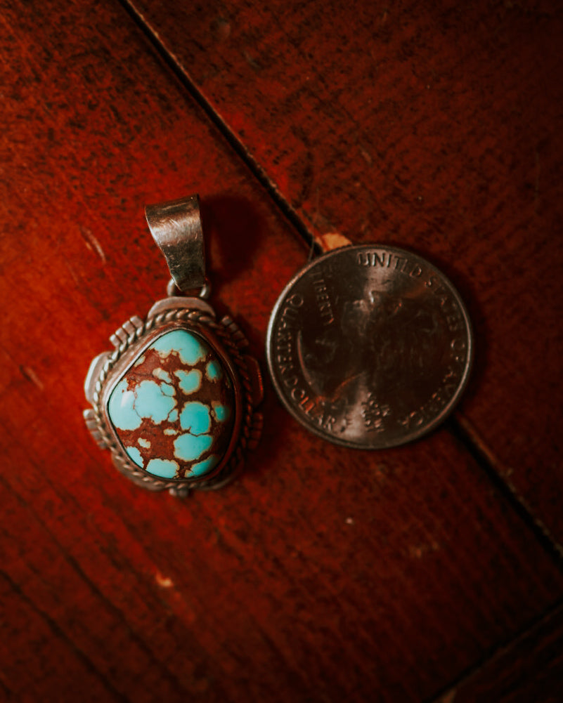 Turquoise pendant - Smokin' Blues Turquoise