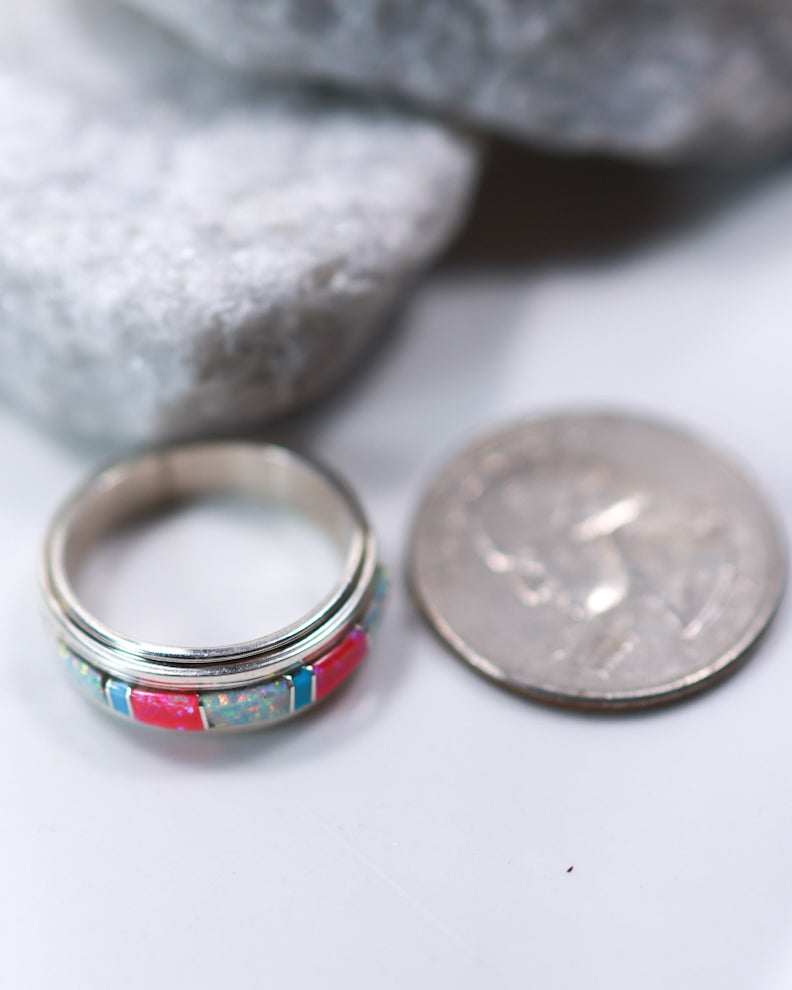 Opal Turquoise Ring | Size 7 - Turquoise Town
