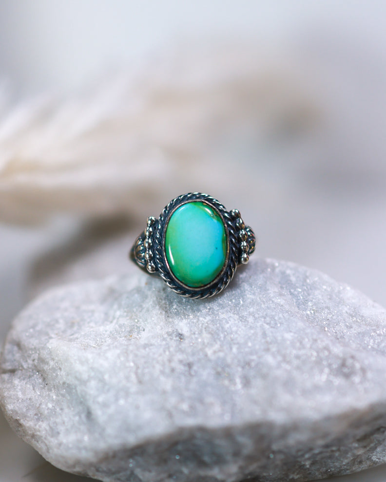 Turquoise Ring | Size 7 - Smokin' Blues Turquoise