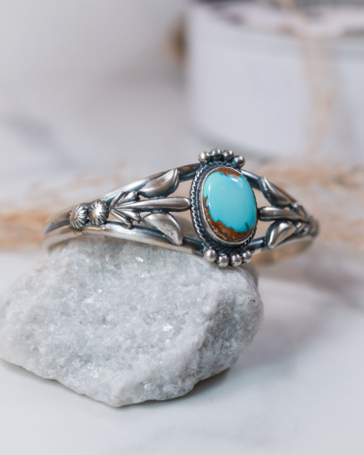 Turquoise Cuff - Smokin' Blues Turquoise