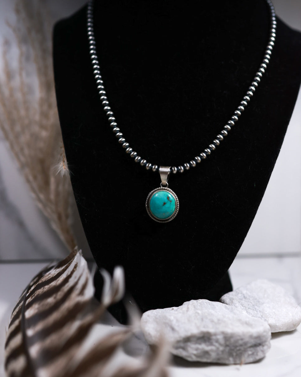 Turquoise Pendant - Smokin' Blues Turquoise