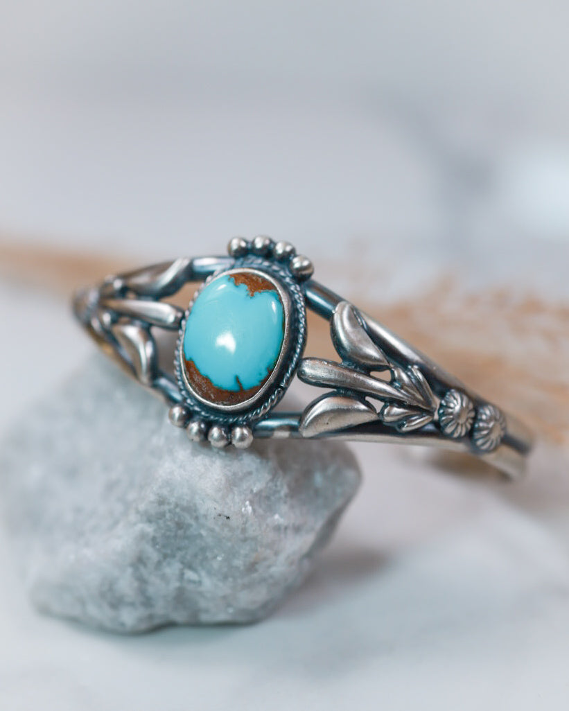 Turquoise Cuff - Smokin' Blues Turquoise