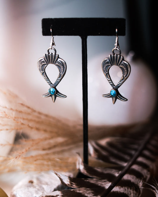 Sterling & Turquoise Earrings - Smokin' Blues Turquoise