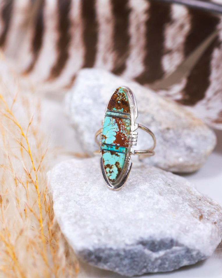 Turquoise Ring | Size 9.5 - Smokin' Blues Turquoise