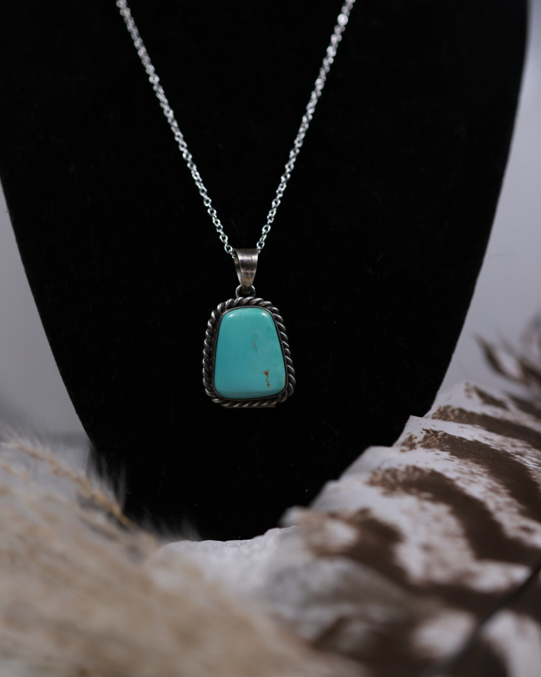 Turquoise Pendant - Smokin' Blues Turquoise