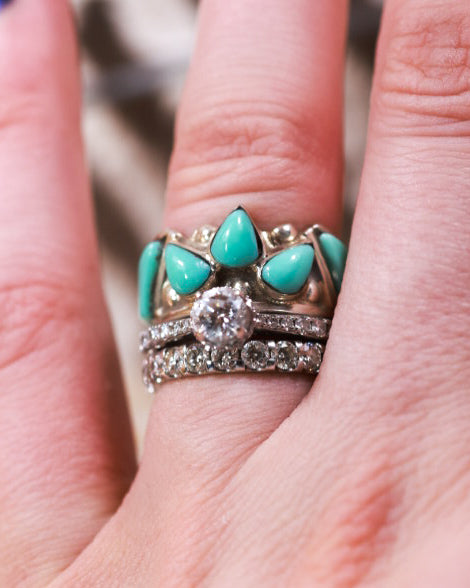 Turquoise Ring | Size 5.5 - Smokin' Blues Turquoise