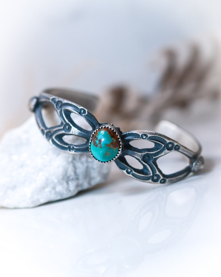 Turquoise Cuff - Smokin' Blues Turquoise