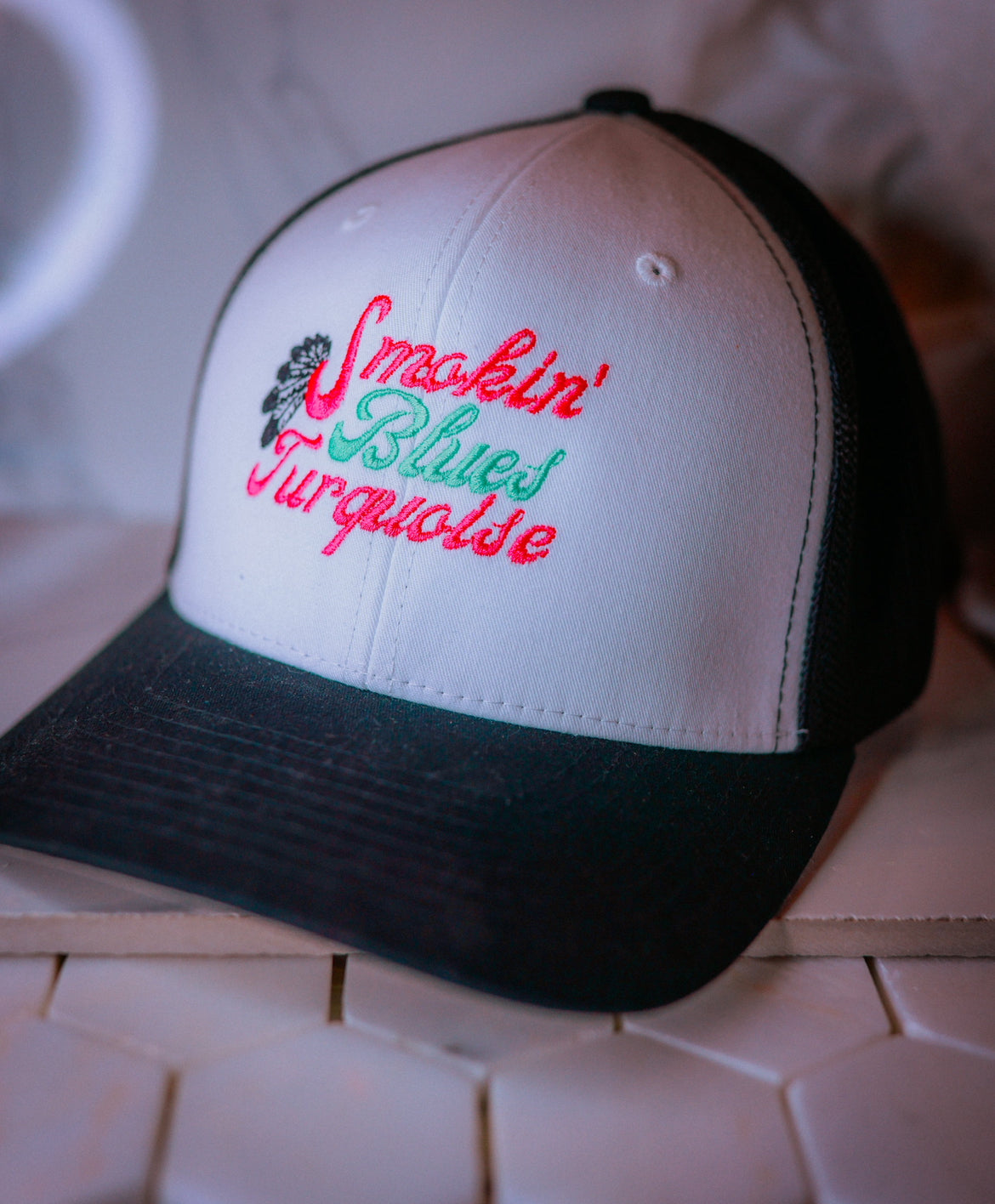 Trucker Hat - Smokin' Blues Turquoise
