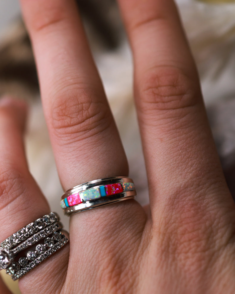 Opal Turquoise Ring | Size 7 - Turquoise Town