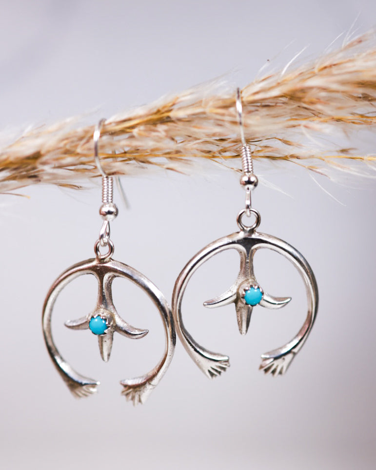 Sterling Silver Earrings - Smokin' Blues Turquoise