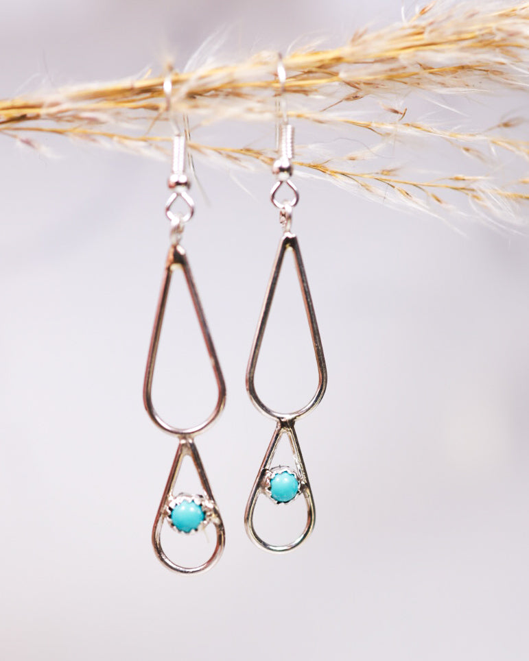 Turquoise Earrings - Smokin' Blues Turquoise