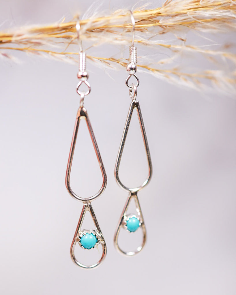 Turquoise Earrings - Smokin' Blues Turquoise