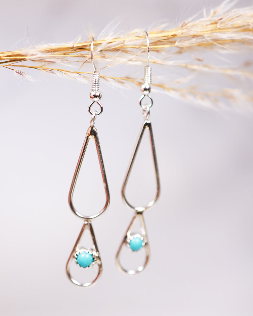 Turquoise Earrings - Smokin' Blues Turquoise