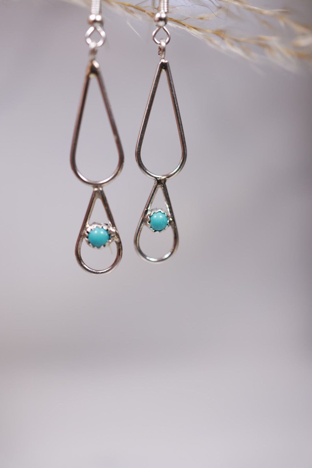 Turquoise Earrings - Smokin' Blues Turquoise