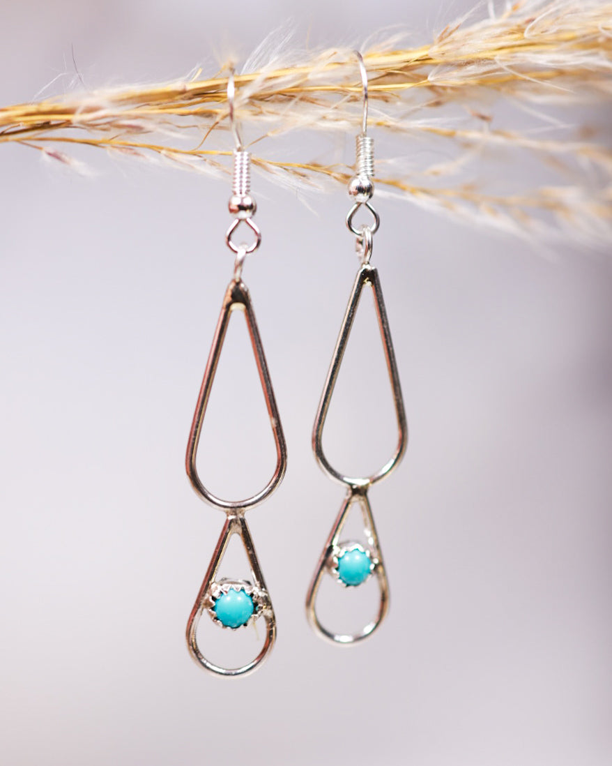 Turquoise Earrings - Smokin' Blues Turquoise