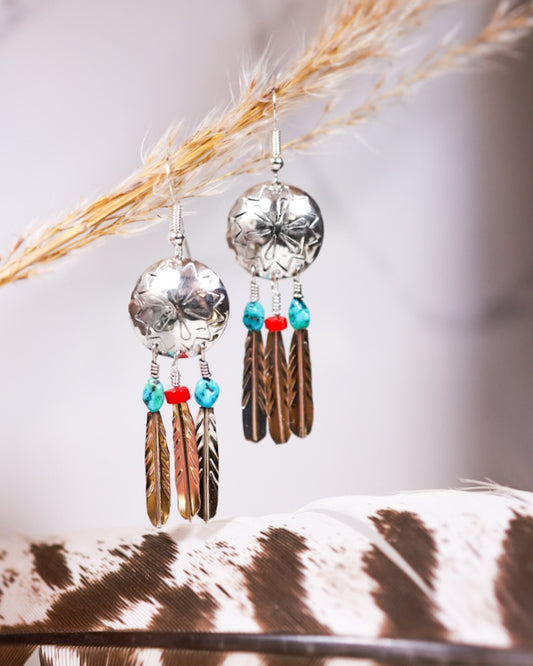 Sterling Silver Earrings - Smokin' Blues Turquoise