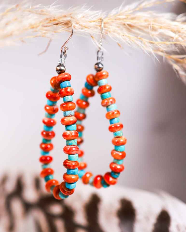 Turquoise Earrings - Smokin' Blues Turquoise
