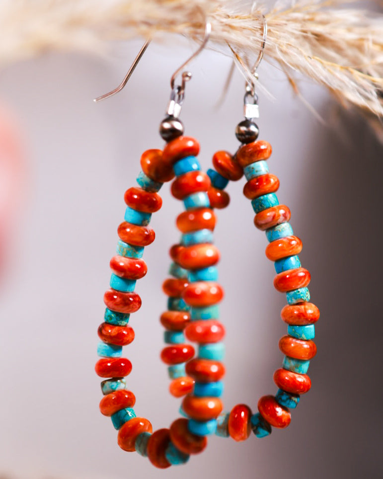 Turquoise Earrings - Smokin' Blues Turquoise
