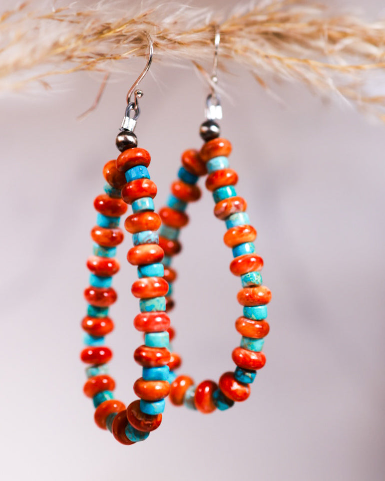 Turquoise Earrings - Smokin' Blues Turquoise