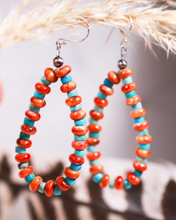 Turquoise Earrings - Smokin' Blues Turquoise