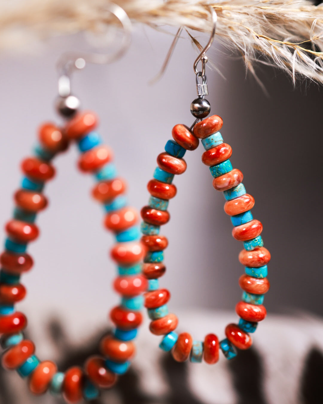 Turquoise Earrings - Smokin' Blues Turquoise