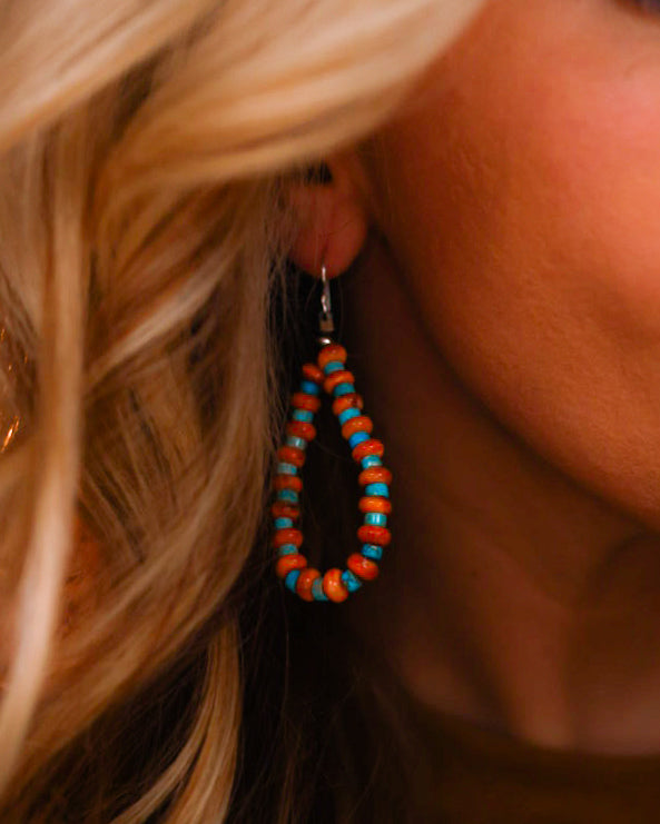 Turquoise Earrings - Smokin' Blues Turquoise