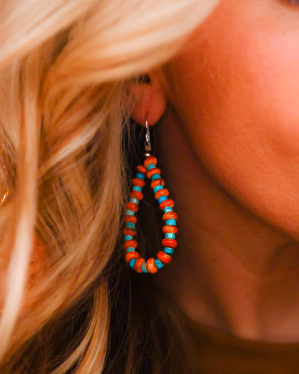 Turquoise Earrings - Smokin' Blues Turquoise