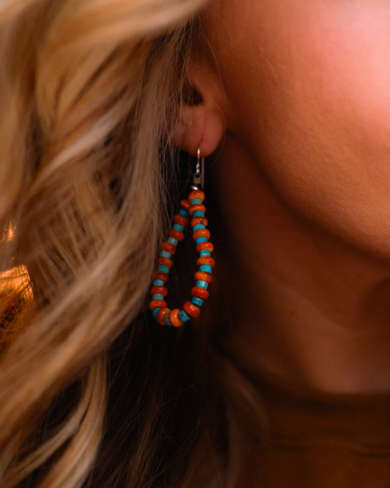 Turquoise Earrings - Smokin' Blues Turquoise