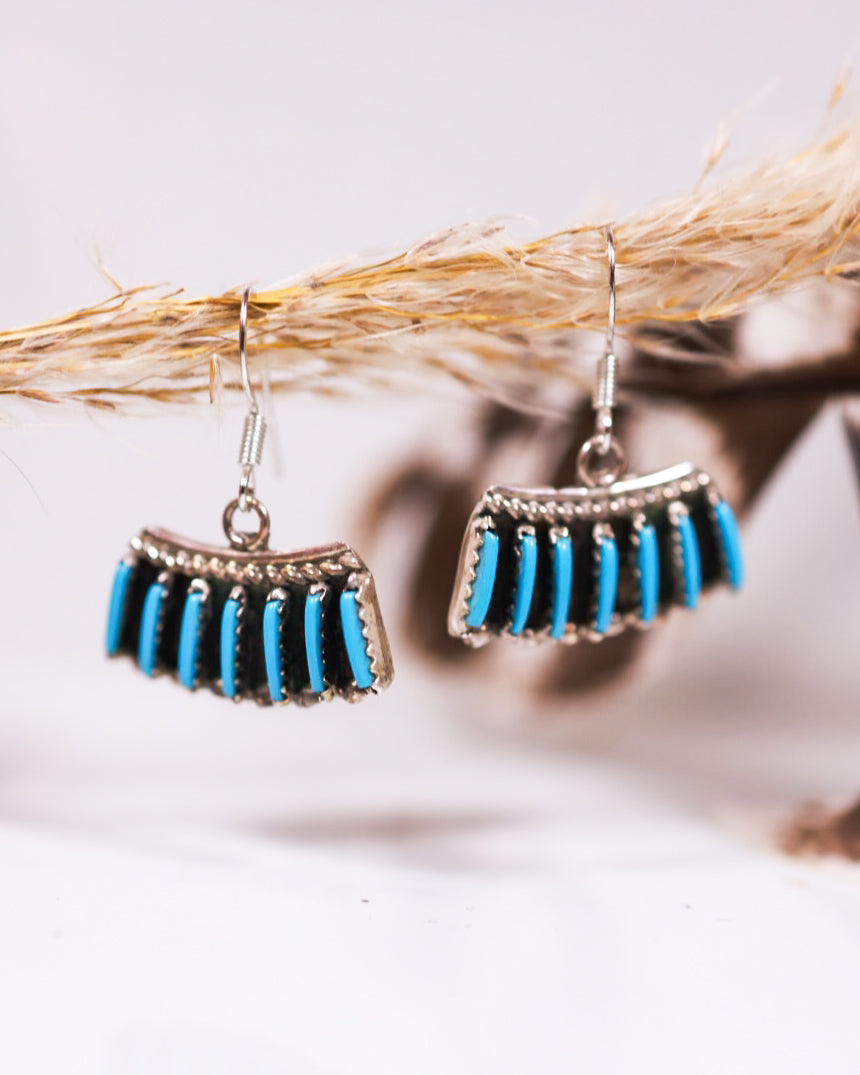 Turquoise Earrings - Smokin' Blues Turquoise