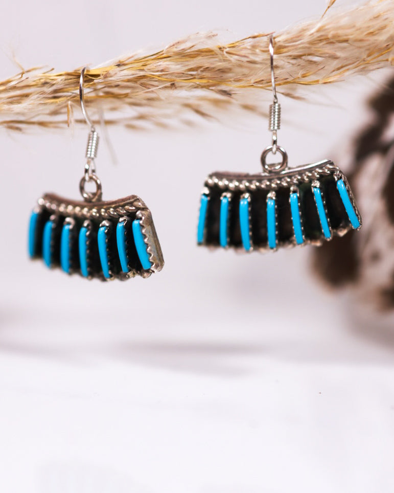 Turquoise Earrings - Smokin' Blues Turquoise