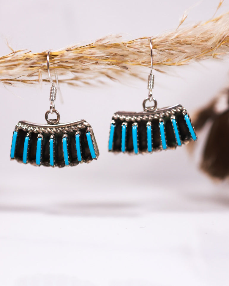 Turquoise Earrings - Smokin' Blues Turquoise