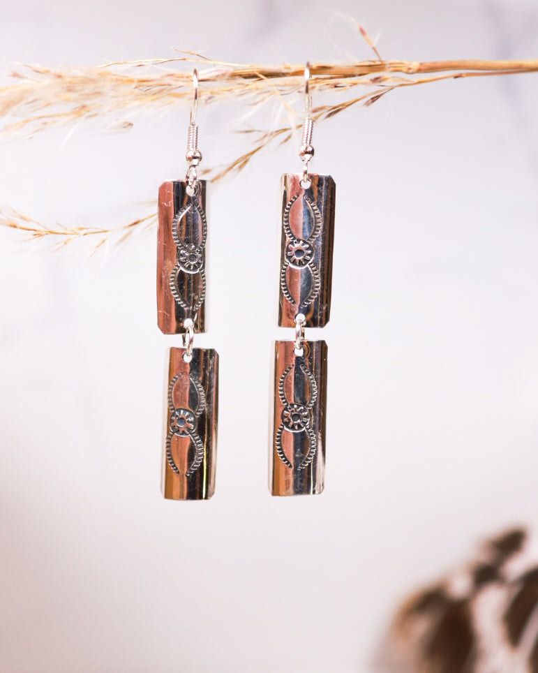 Sterling Silver Earrings - Smokin' Blues Turquoise