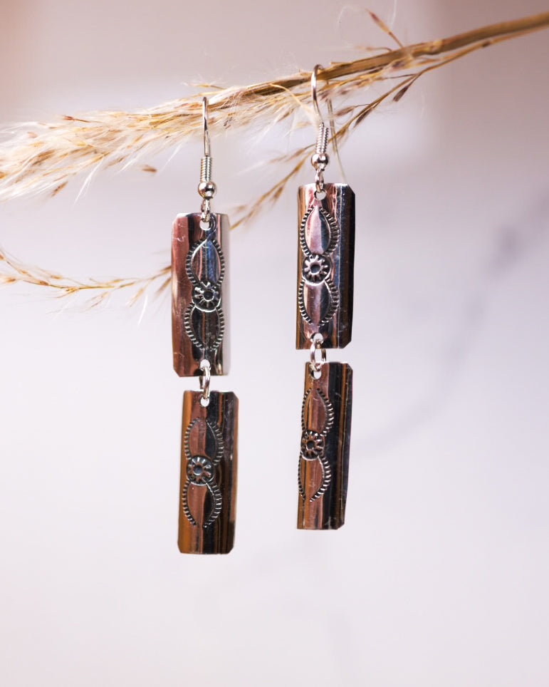 Sterling Silver Earrings - Smokin' Blues Turquoise