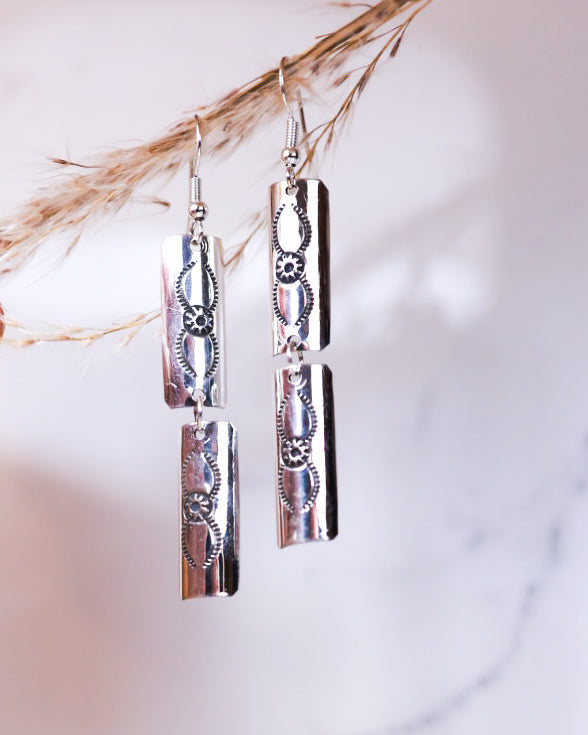 Sterling Silver Earrings - Smokin' Blues Turquoise