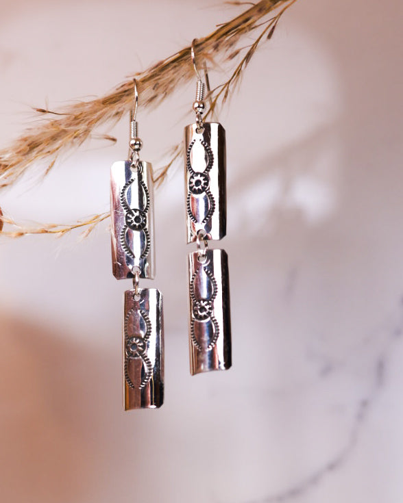 Sterling Silver Earrings - Smokin' Blues Turquoise
