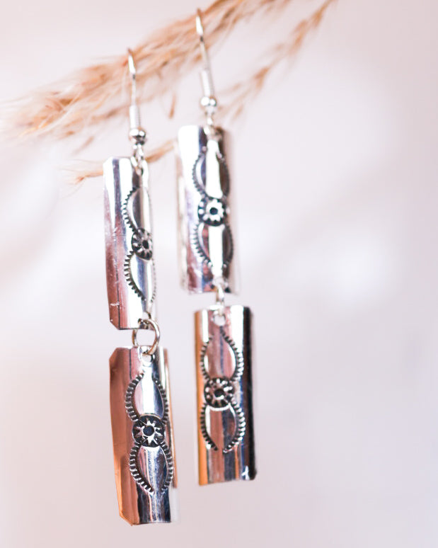 Sterling Silver Earrings - Smokin' Blues Turquoise