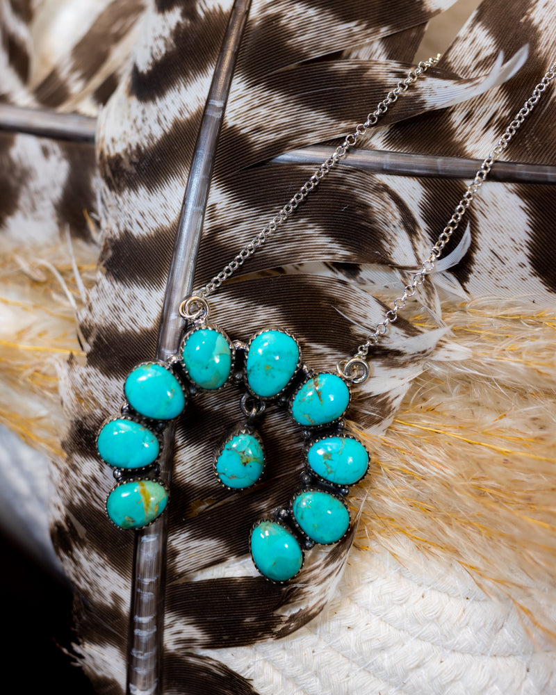 Turquoise Naja Necklace - Smokin' Blues Turquoise