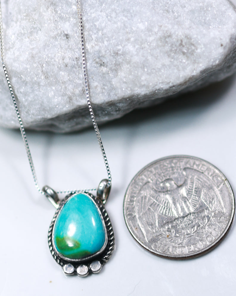 Turquoise Pendant - Smokin' Blues Turquoise
