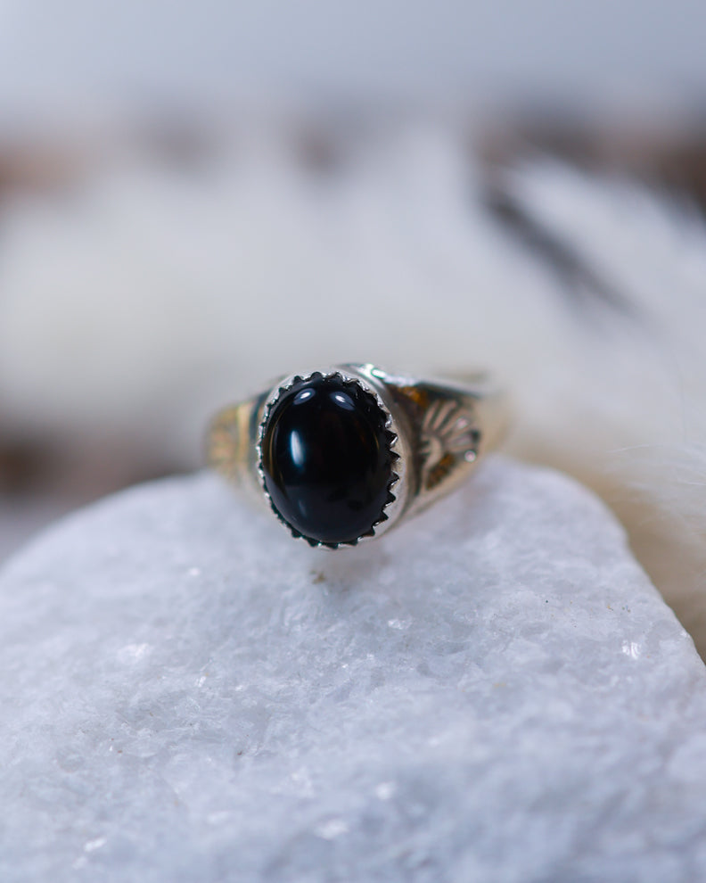 Black Onyx Ring | Size 7 - Turquoise Town