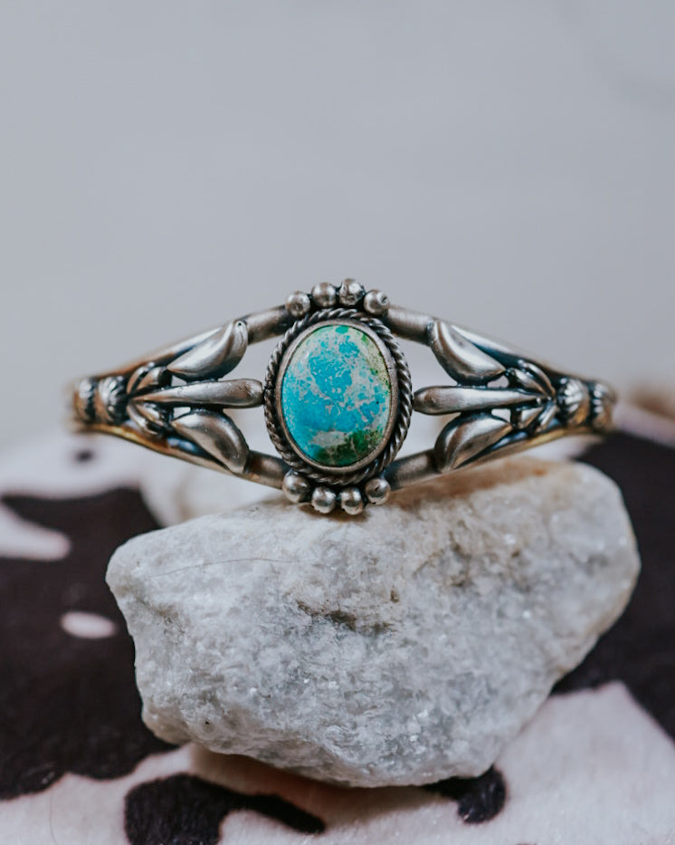 Turquoise Cuff - Smokin' Blues Turquoise
