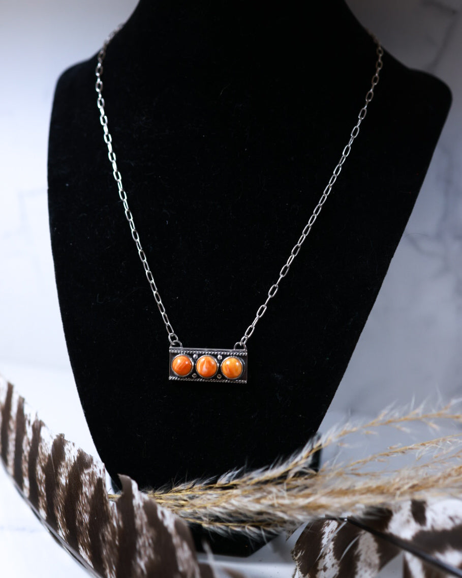 Spiny Oyster Bar Necklace - Smokin' Blues Turquoise