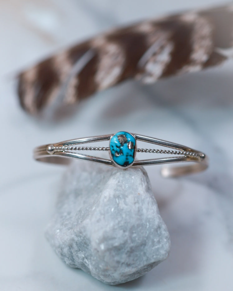 Turquoise Cuff - Smokin' Blues Turquoise